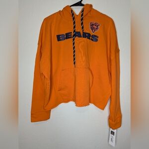 NWT NFL Chicago Bears Cropped Hoodie TEENS Size XL 15/17